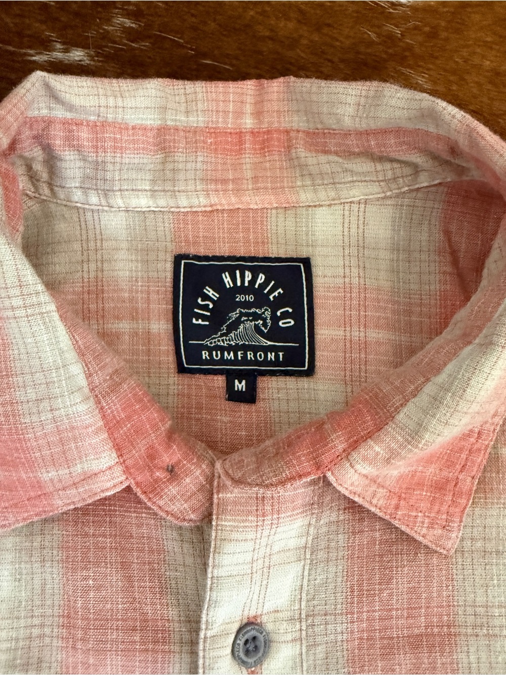 Men’s Fish Hippie Plaid Button-Up Shirt
